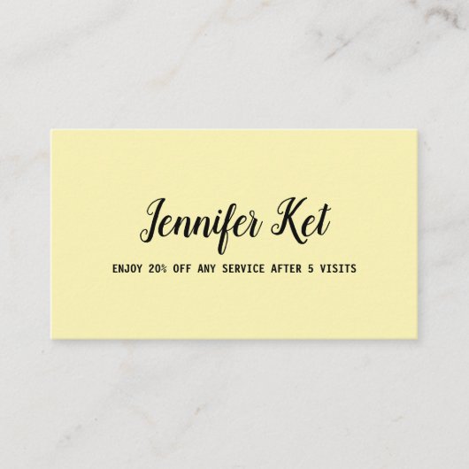 einfaches Skript minimaler Zusatz Ihrer Texttreuun Treuekarte (Vorderseite)