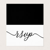 Einfaches Skript mit Foto-RSVP-Karte Visitenkarten (Außenseite Aufgefaltet)