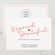 Einfaches Skript mit Herz - Business Dankeschön-Ka