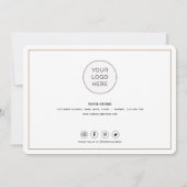 Einfaches Skript mit Herz - Business Dankeschön-Ka Dankeskarte (Rückseite)