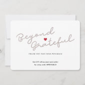 Einfaches Skript mit Herz - Business Dankeschön-Ka Dankeskarte (Vorderseite)