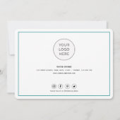 Einfaches Skript mit Herz - Business Dankeschön-Ka Dankeskarte (Rückseite)