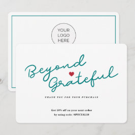 Einfaches Skript mit Herz - Business Dankeschön-Ka Dankeskarte