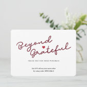 Einfaches Skript mit Herz - Business Dankeschön-Ka Dankeskarte (Stehend Vorderseite)