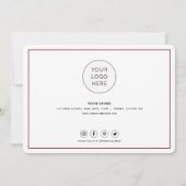 Einfaches Skript mit Herz - Business Dankeschön-Ka Dankeskarte (Rückseite)