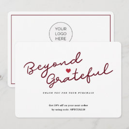 Einfaches Skript mit Herz - Business Dankeschön-Ka Dankeskarte