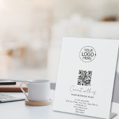 Einfaches Skript Mit Uns Logo QR Code Promo Sockelschild