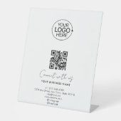 Einfaches Skript Mit Uns Logo QR Code Promo Sockelschild (Vorderseite)