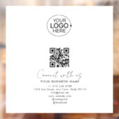 Einfaches Skript Mit Uns verbinden Logo QR-Code Pr Fensteraufkleber (Blatt 2)