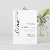 Einfaches Skript | Moderne Minimal Wedding Vows In Einladung (Stehend Vorderseite)