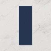Einfaches Skript - Navy Blue & White Geschenketike Mini Visitenkarte (Rückseite)
