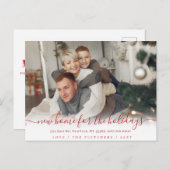 Einfaches Skript Neue Zuhause für Holidays Foto Mo Postkarte (Vorne/Hinten)