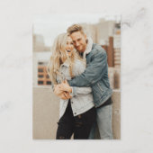 Einfaches Skript Ochre Foto QR Code Hochzeit RSVP Begleitkarte (Rückseite)