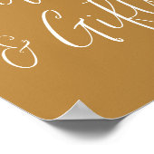 Einfaches Skript Ochre Hochzeitskarten und Geschen Poster (Ecke)