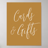 Einfaches Skript Ochre Hochzeitskarten und Geschen Poster (Vorne)