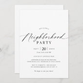 Einfaches Skript | Party oder Ansammlung der Nachb Einladung (Vorne/Hinten)