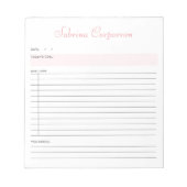 Einfaches Skript Personalisiert rosa, um Notepad a Notizblock (Vorderseite)