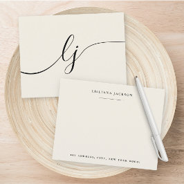 Einfaches Skript-Personalisiert-Stationierungsmono Mitteilungskarte