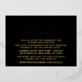 Einfaches Skript - Real Foil - Hochzeitsdetails-Ka Folieneinladung (Vorderseite)