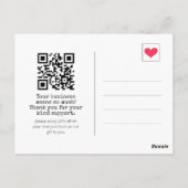 Einfaches Skript Rosa Geschäft Danke Postkarte (Rückseite)