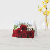 Einfaches Skript - rote Rosen Save the Date Karte (Gelbe Blume)