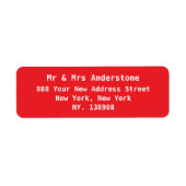 Einfaches Skript Rustic Red Holiday Rücksendeadres (Vorne)