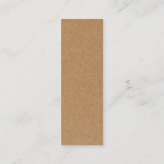 Einfaches Skript - Rustikale Country Kraft-Geschen Mini Visitenkarte (Rückseite)