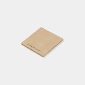 Einfaches Skript rustikale Kraft Papier Ihre Nachr Post-it Klebezettel (angewinkelt)