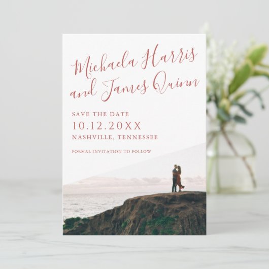 Einfaches Skript Save the Date (Stehend Vorderseite)