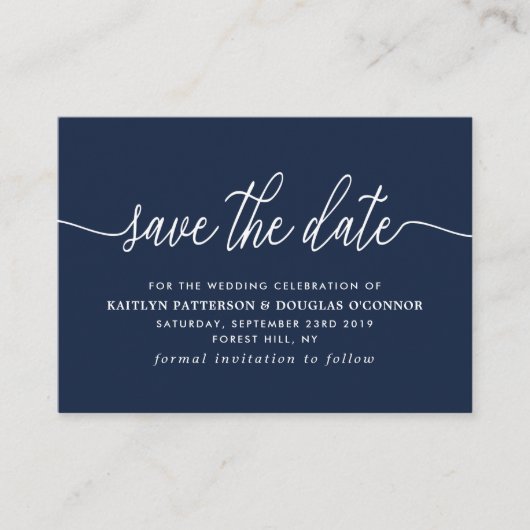 Einfaches Skript Save the Date Begleitkarte (Vorderseite)