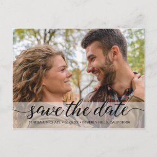Einfaches Skript Save the Date   VERLOBUNG FOTO Postkarte