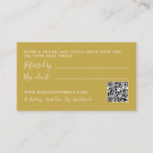 Einfaches Skript - Schwarz & Gold - Empfehlungskar Begleitkarte (Rückseite)