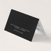 Einfaches Skript - Schwarz-Weiß-Karte für den Term Visitenkarten (Rückseite)