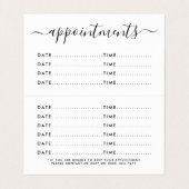 Einfaches Skript - Schwarz-Weiß-Karte für den Term Visitenkarten (Innenseite Aufgefaltet)