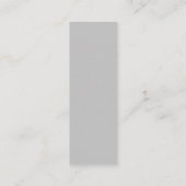 Einfaches Skript - Silver & White Geschenketikette Mini Visitenkarte (Rückseite)