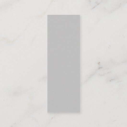 Einfaches Skript - Silver & White Geschenketikette Mini Visitenkarte (Rückseite)