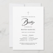 Einfaches Skript Spanische Einladung Para Bautizo (Vorderseite)