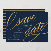 Einfaches Skript speichern von Daten | Navy Blue & Save The Date (Vorne/Hinten)