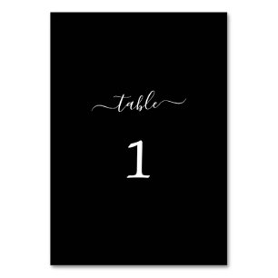 Einfaches Skript-Swash Danke Black Table Card