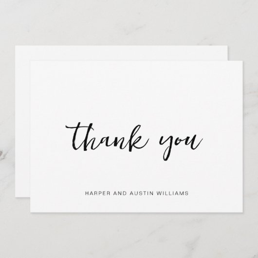 Einfaches Skript Vielen Dank Dankeskarte (Vorne/Hinten)