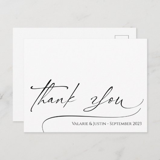 Einfaches Skript Vielen Dank Postcard Postkarte (Vorne/Hinten)