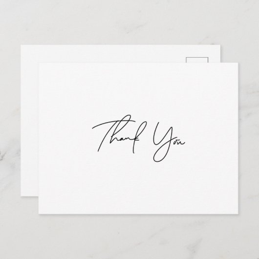 Einfaches Skript Vielen Dank Postcard Postkarte (Vorne/Hinten)