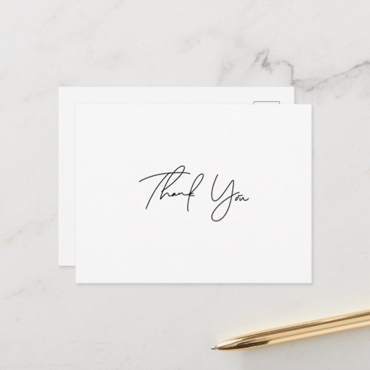 Einfaches Skript Vielen Dank Postcard Postkarte (Vorderseite/Rückseite Beispiel)