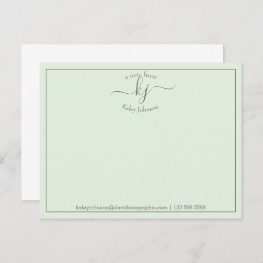 Einfaches Skript vom Schreibtisch aus der Note Car Dankeskarte (Vorne/Hinten)