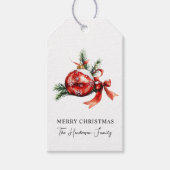 Einfaches Skript Wasserfarbener Weihnachtsschmuck Geschenkanhänger (Vorderseite)