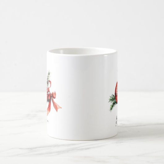 Einfaches Skript Wasserfarbener Weihnachtsschmuck Kaffeetasse (Mittel)