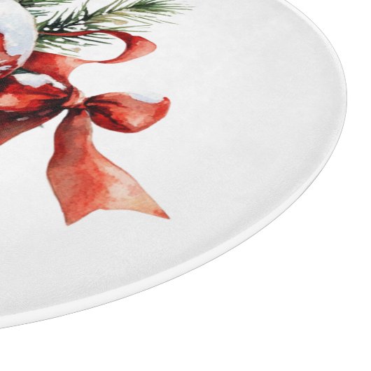 Einfaches Skript Wasserfarbener Weihnachtsschmuck Schneidebrett (Ecke)