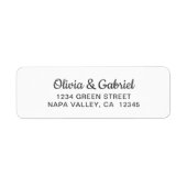 Einfaches Skript. White Black Wedding Rücksendeadr (Vorne)