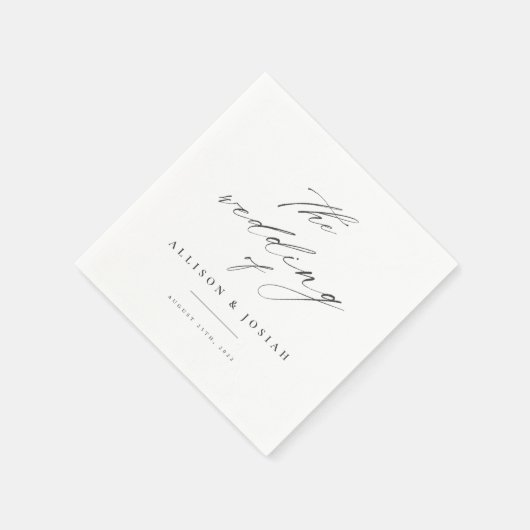 Einfaches Skript White Wedding Serviette (Ecke)