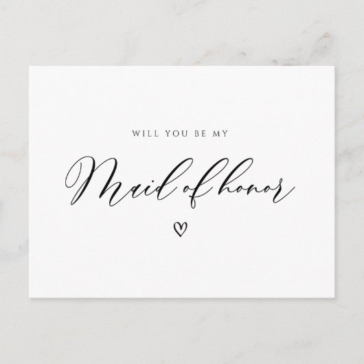 einfaches Skript wird meine Trauzeugin sein Postkarte (Vorderseite)